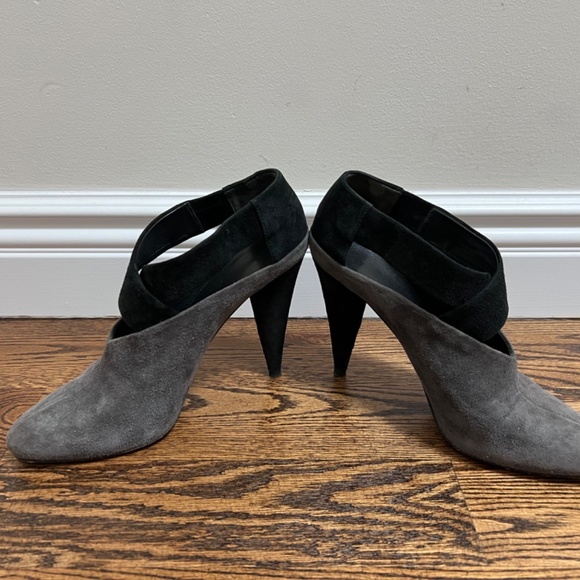 Prada Gray and Back Suede Booties - Picture 3 of 5